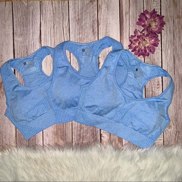 NWOT SET//High Waist Workout Shorts blue - Picture 7 of 11